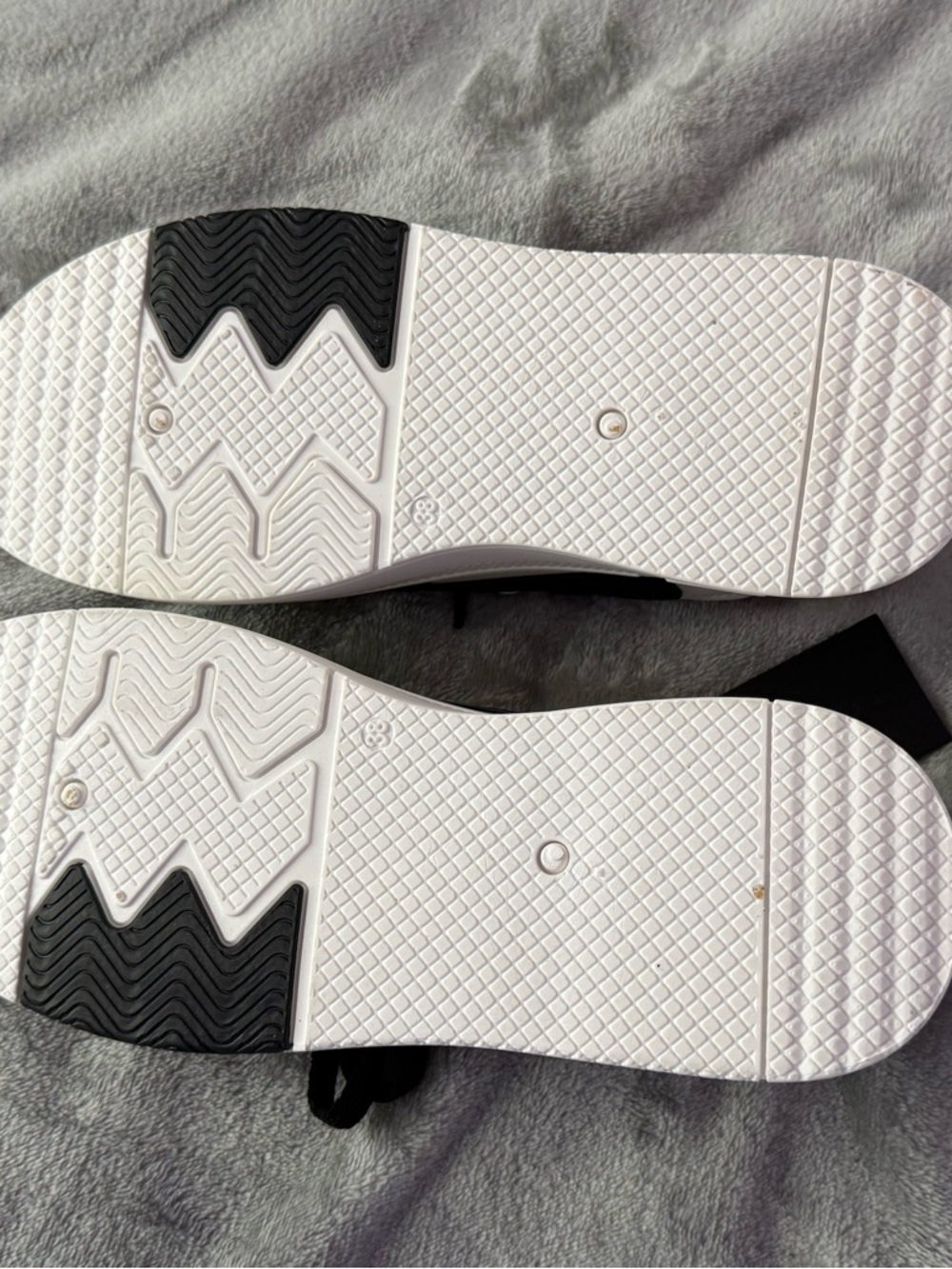 Women’s Black and White Athletic Sneakers - Picture 3 of 5